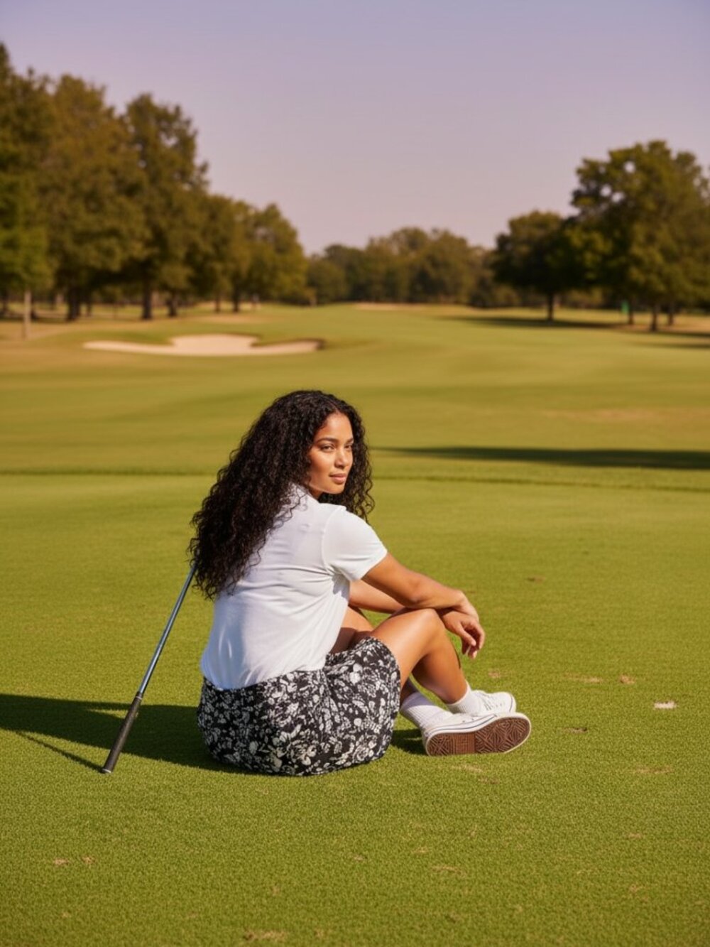 Westport Black & White Floral Skort – Size XL - Picture 3 of 8